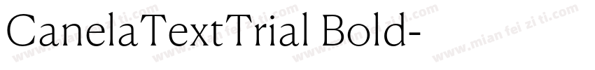 CanelaTextTrial Bold字体转换
